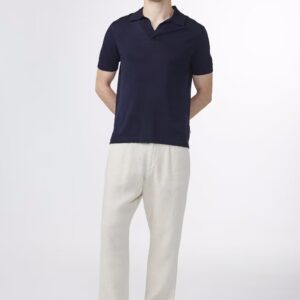 Ryan knitted polo navy
