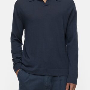 Wool-cashmere-mix jumper blue