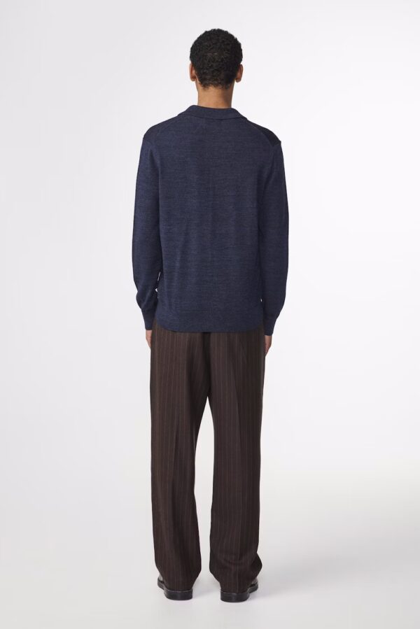 Emerson Wool Polo navy - Image 4