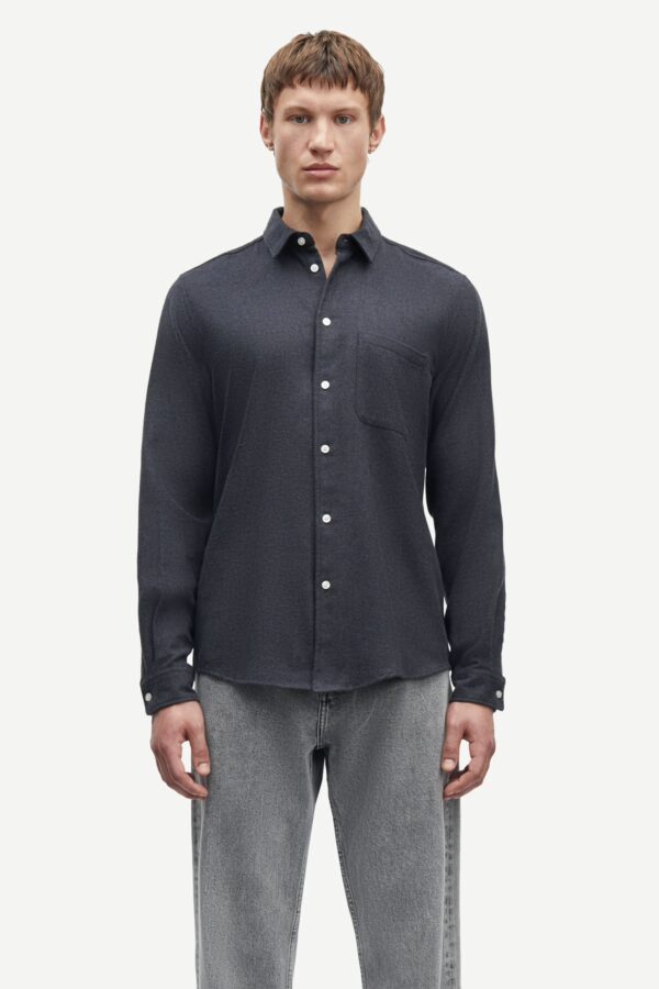 LIAM NF SHIRT 7383 black melange