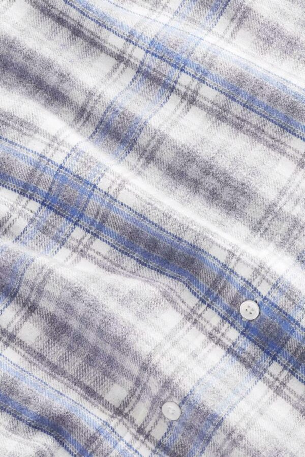Arne Flannel Shirt grey check - Image 5