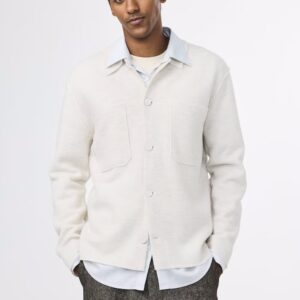 Jonas Boiled wool Overshirt ivory