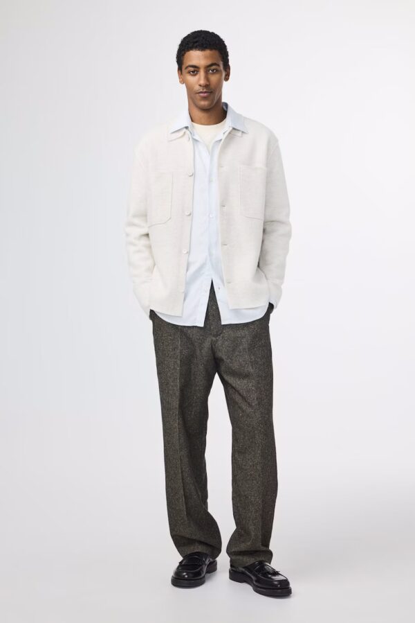 Jonas Boiled wool Overshirt ivory - Image 5