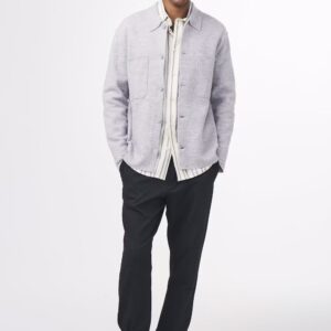 Jonas Boiled wool Overshirt grey melange