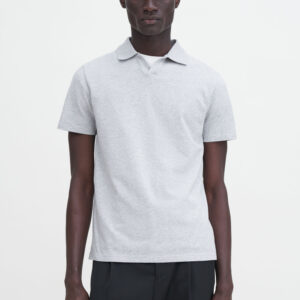 Stretch Cotton Polo T-Shirt light grey mel