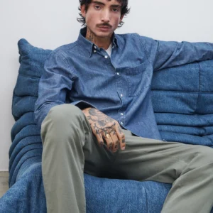 Cotton Shirt mid blue