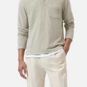 Terry towelling polo shirt cloud grey