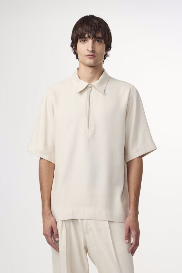 Bruno Half Zip Polo ivory