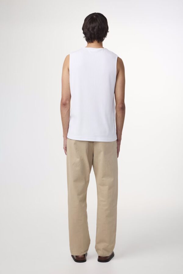 Ferris Ribbed Slim Fit Vest white - Image 4