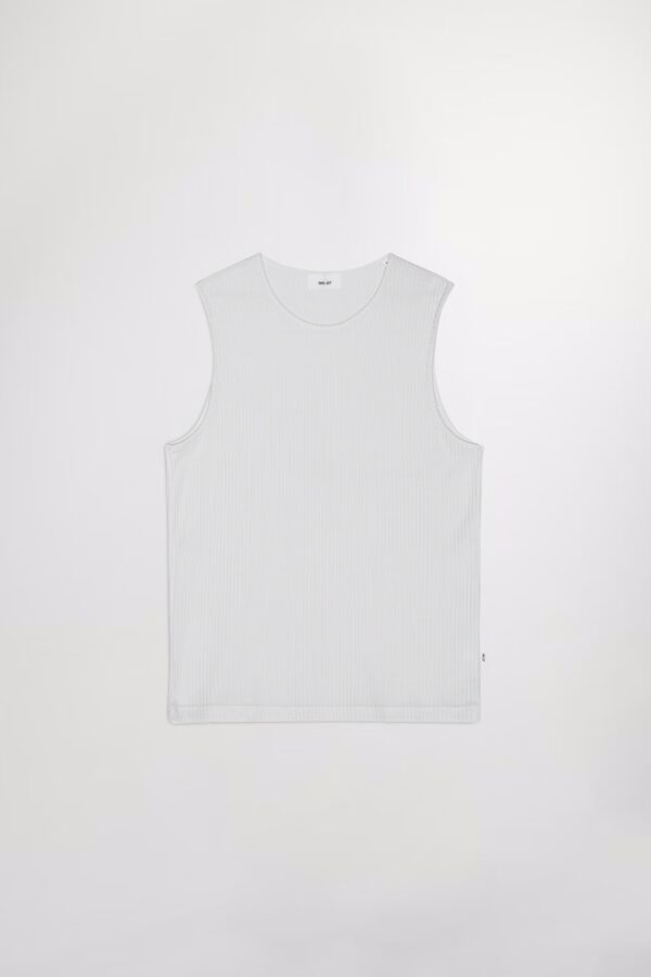 Ferris Ribbed Slim Fit Vest white - Image 2