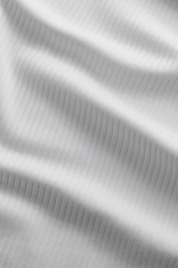 Ferris Ribbed Slim Fit Vest white - Image 3