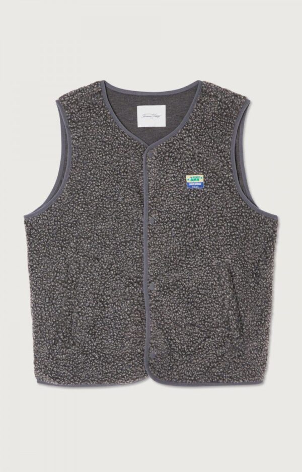 HOKTOWN SLEEVELESS TEDDY MELANGE CHARCOAL