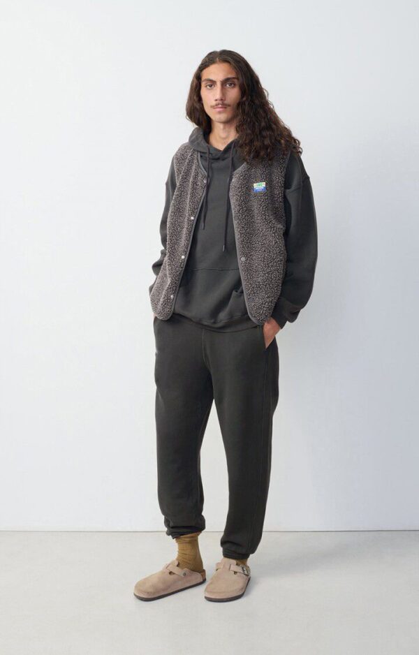 HOKTOWN SLEEVELESS TEDDY MELANGE CHARCOAL - Image 2