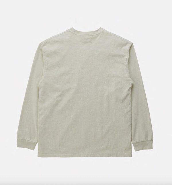 Long sleeve pocket tee natural pigment dyed - Image 2