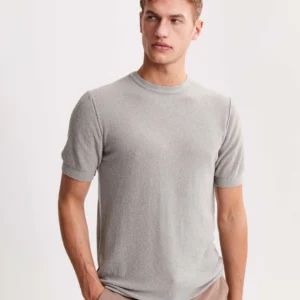 Boucle Knit Tee light grey