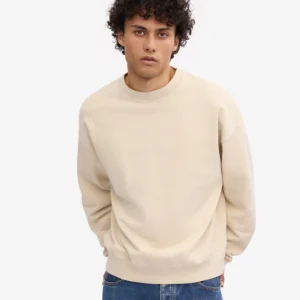 Organic Oversized Crew - ivory white