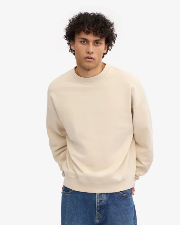 Organic Oversized Crew - ivory white