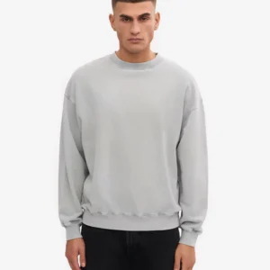 Organic Oversized Crew - Faded Grey