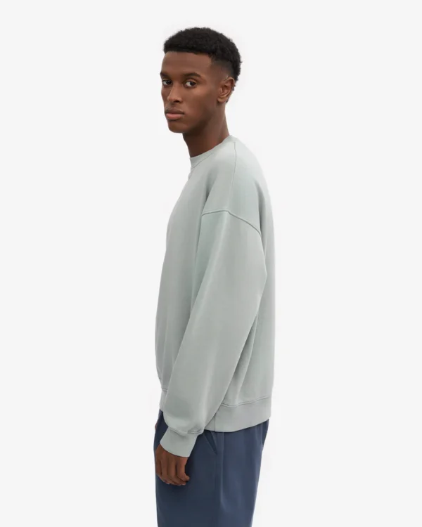 Organic Oversized Crew - steel blue - Image 4