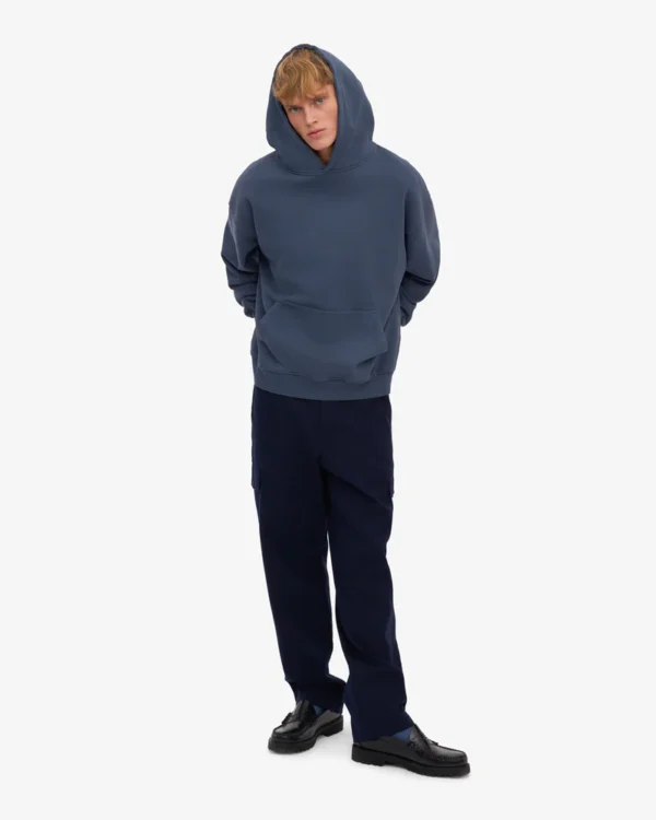 Organic Oversized Hood - Petrol Blue - Image 3