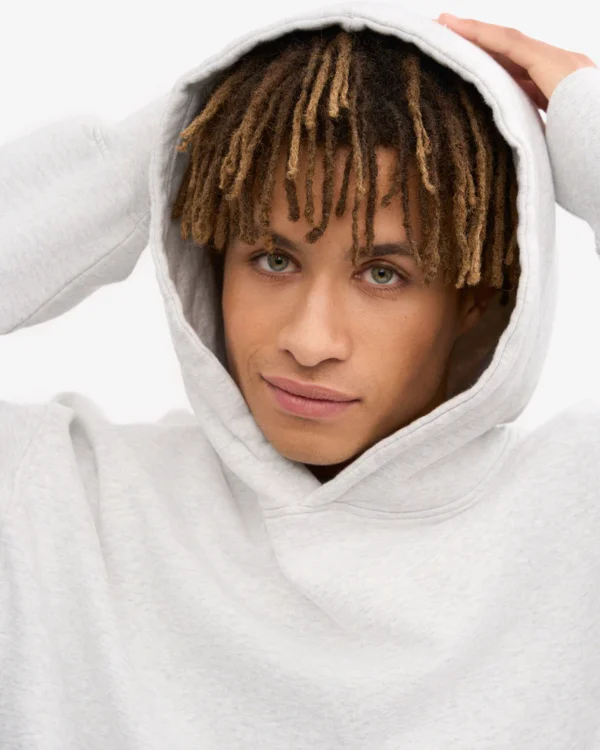 Organic Oversized Hood - snow melange - Image 2