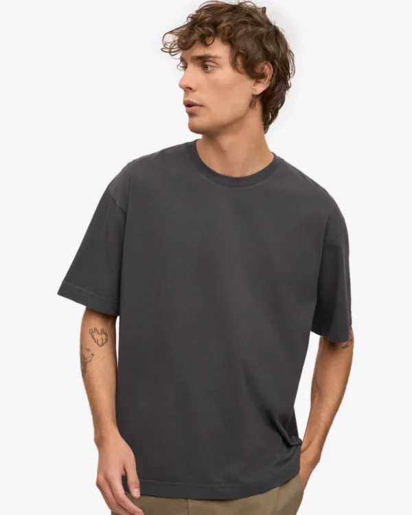 Oversized Organic T-Shirt - lava grey - Image 2