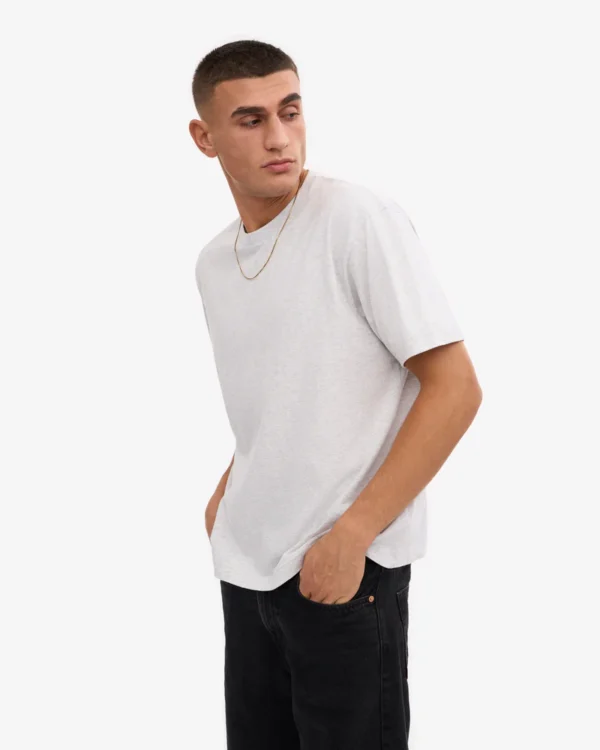 Oversized Organic T-Shirt - snow melange - Image 4