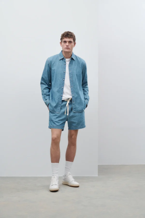 Denim shorts light blue - Image 3