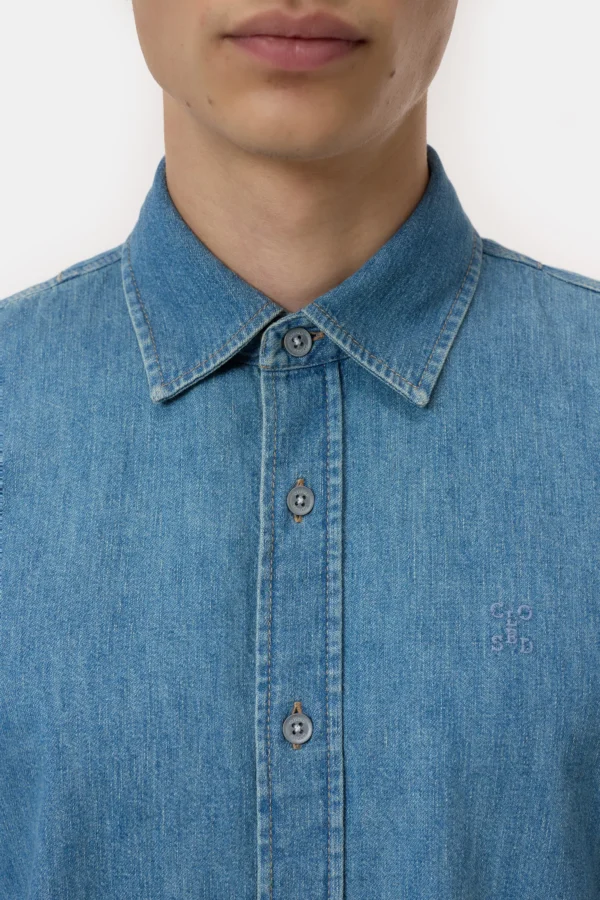 Denim shirt light blue - Image 3