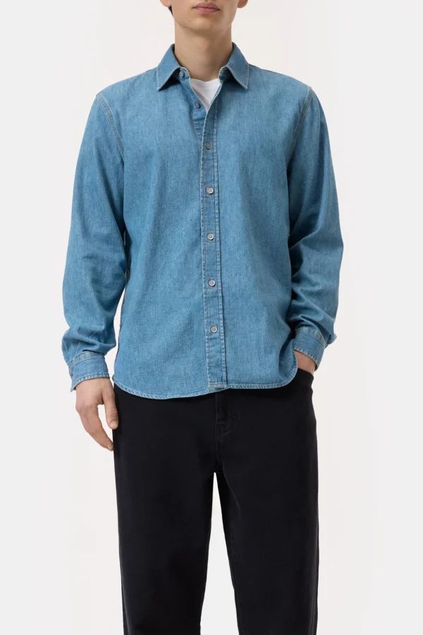 Denim shirt light blue - Image 2