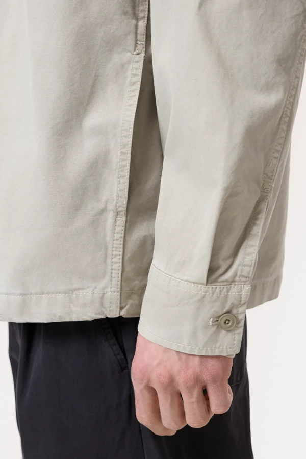 Shirt with zipper flax beige - Image 4