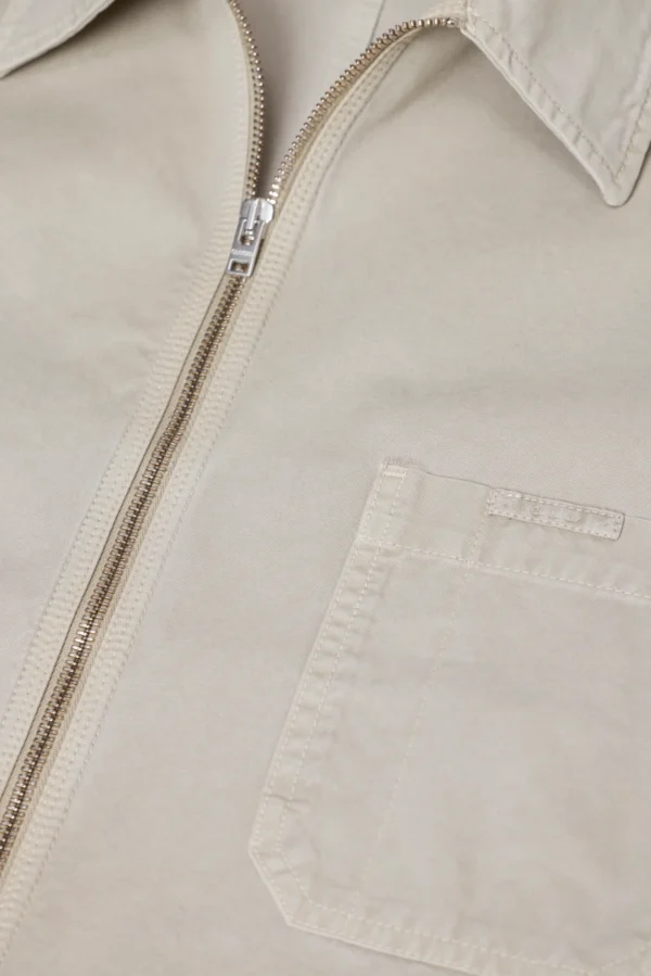 Shirt with zipper flax beige - Image 7