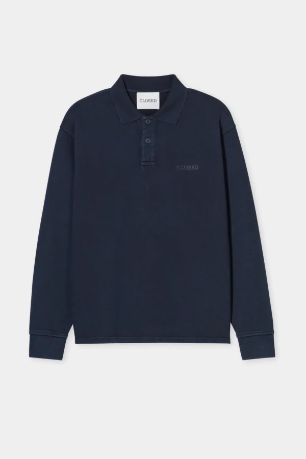Polo jumper made from pure organic cotton