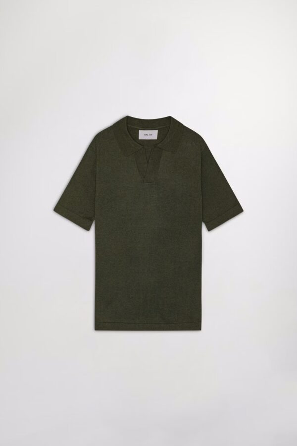 Ryan Knitted linen blend Polo croc - Image 4