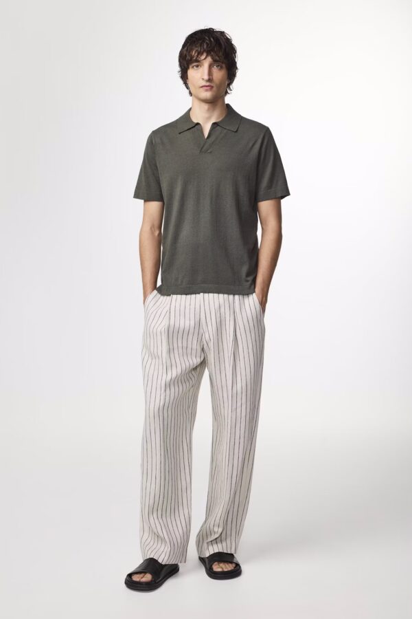 Ryan Knitted linen blend Polo croc - Image 2