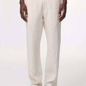Theo Classic linen slim fit Trouser oat