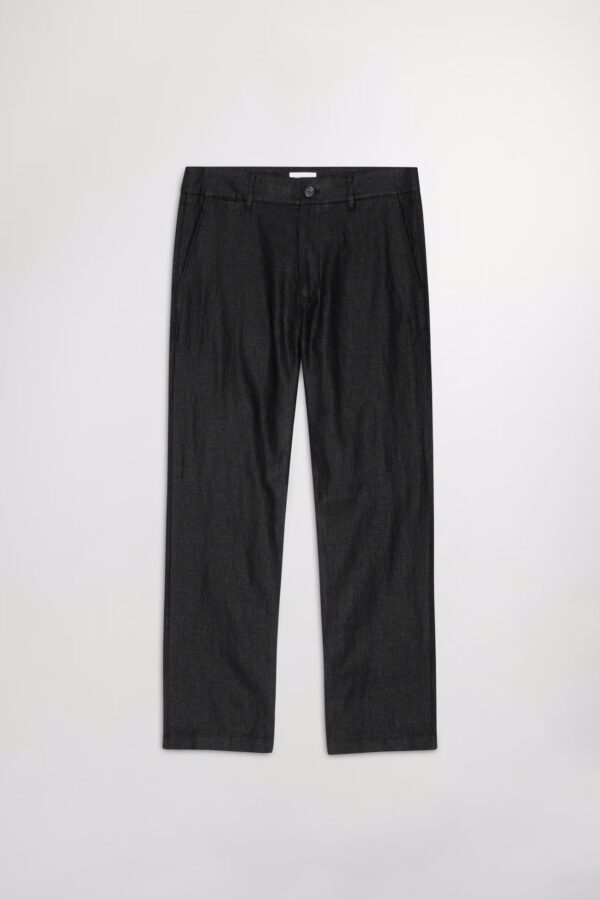 Aden Straight leg linen regular fit Trouser black - Image 5