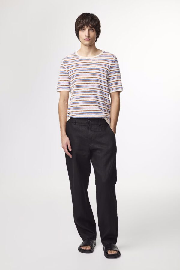 Aden Straight leg linen regular fit Trouser black - Image 2