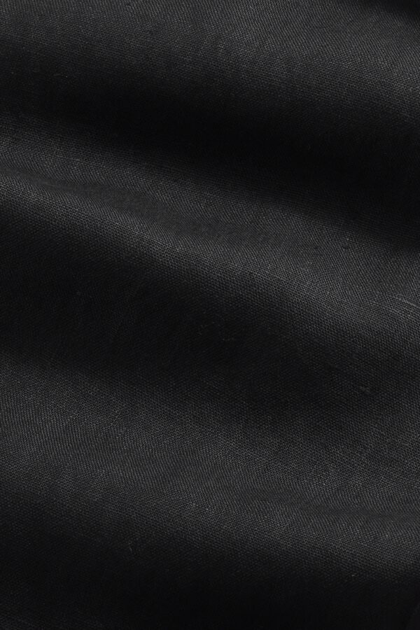Aden Straight leg linen regular fit Trouser black - Image 6