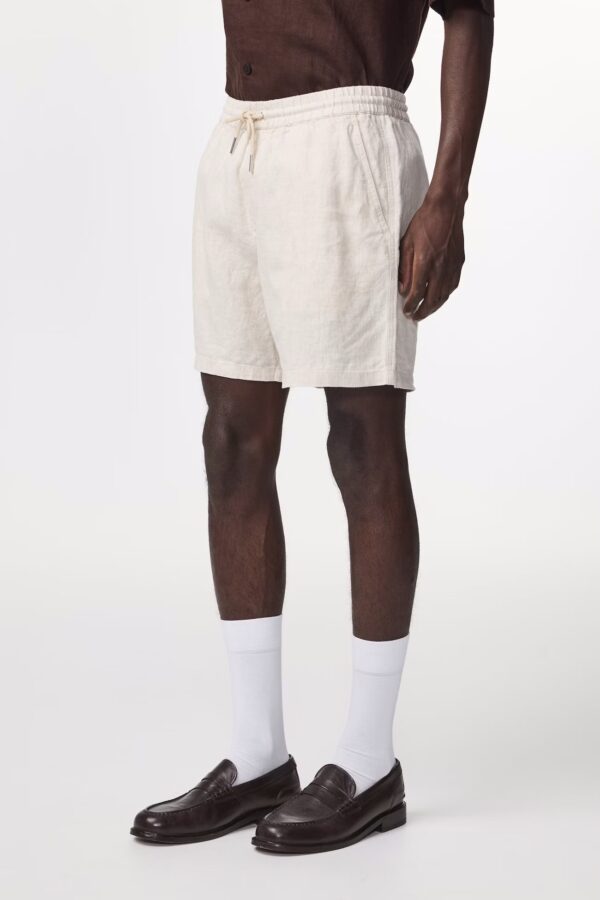 Gregor Casual drawstring linen Shorts oat - Image 5