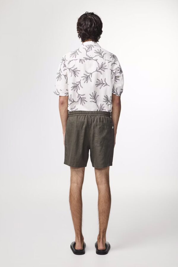 Gregor Casual drawstring linen Shorts croc green - Image 6