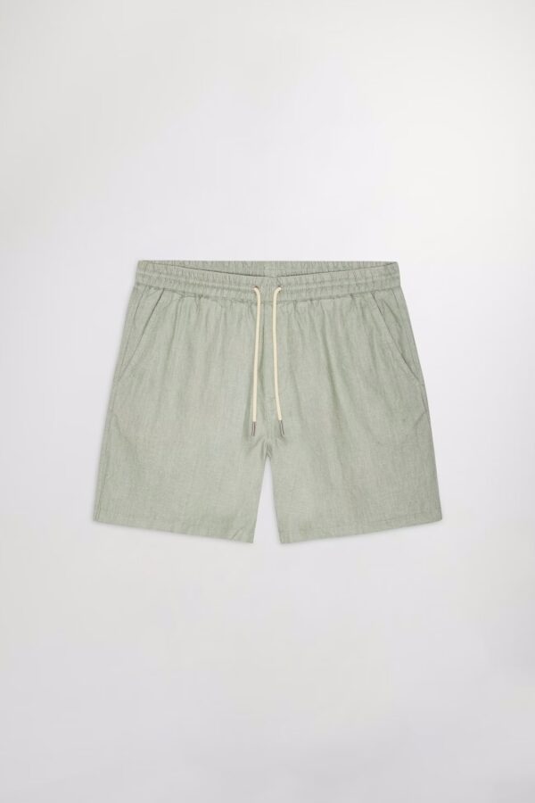 Gregor Casual drawstring linen Shorts sage green - Image 5