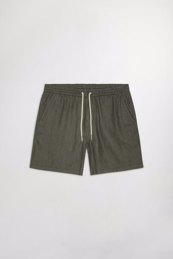 Gregor Casual drawstring linen Shorts croc green - Image 4