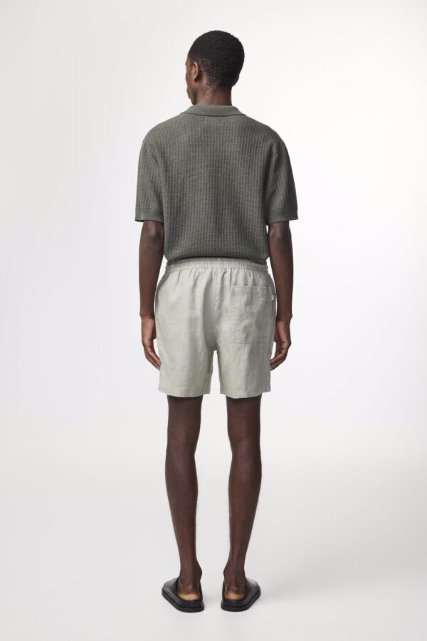 Gregor Casual drawstring linen Shorts sage green - Image 4