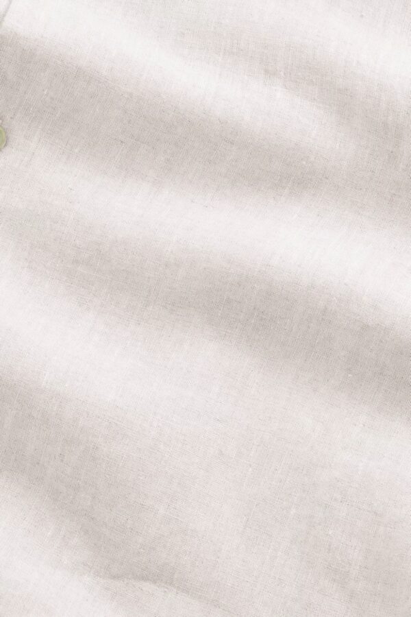 Andrew Cutaway collar linen Shirt oat - Image 3