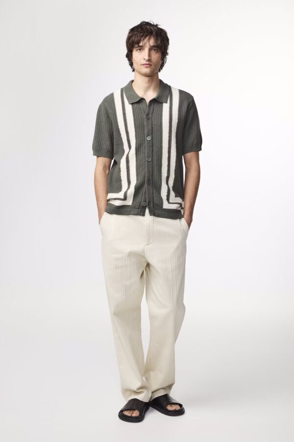 Ares Textured Stitch Shirt croc green - Image 2