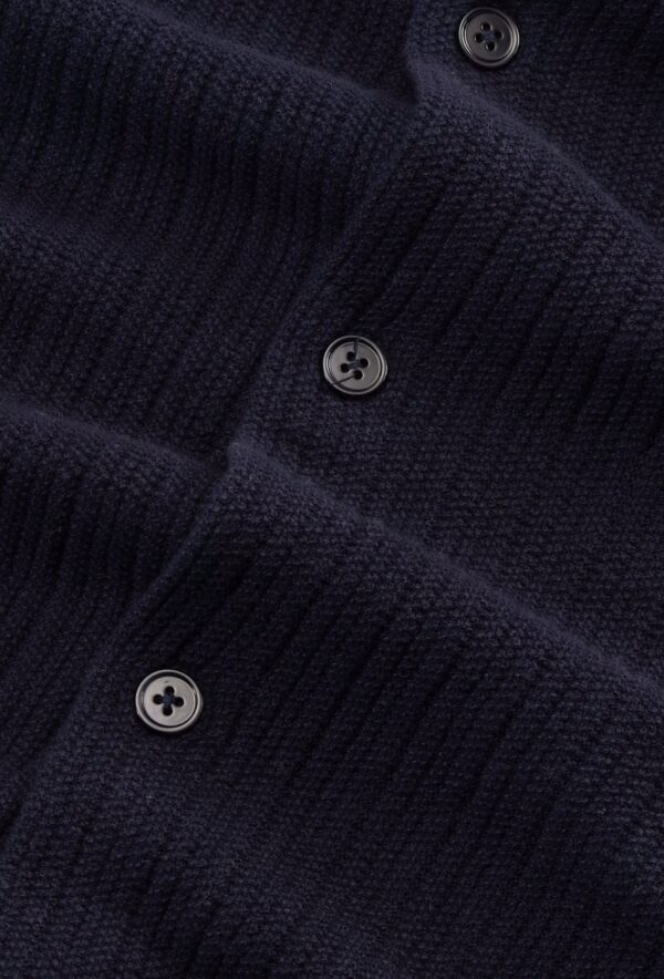 Nolan Ribbed organic cotton Polo navy blue - Image 4